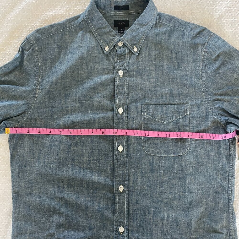 NWOT J.Crew Men's M Slim Fit Japanese Chambray Shirt Retail $98 - Picture 8 of 9